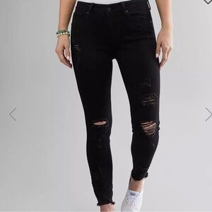 KanCan Mid Rise Ankle Skinny 7/27 Black